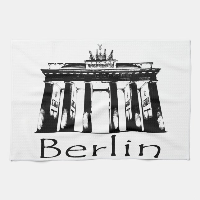 Paño De Cocina Puerta de Brandeburgo en Berlín (Horizontal)