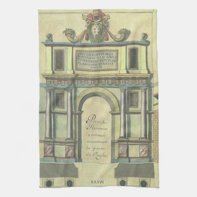 Paño De Cocina Puerta de Iglesia Antigua Arquitectura del Renacim (Vertical)