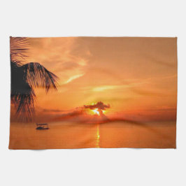 Paño De Cocina Puesta de sol de verano