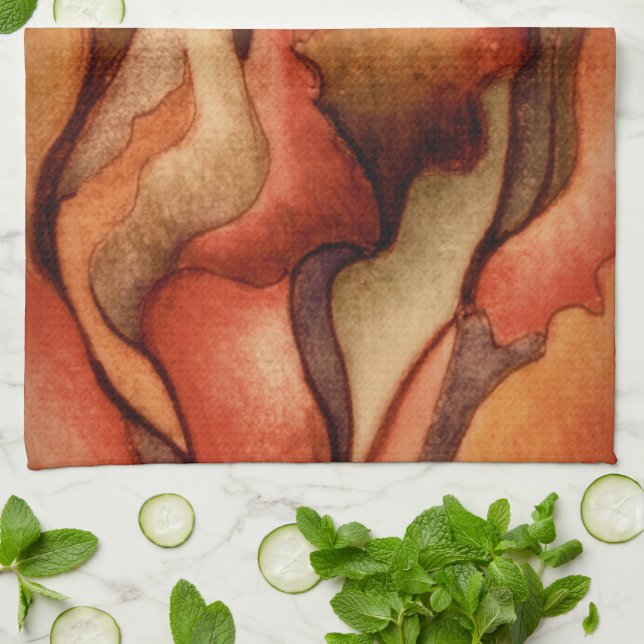 Paño De Cocina Puesta del sol del desierto de Sonoran de las (Doblado)