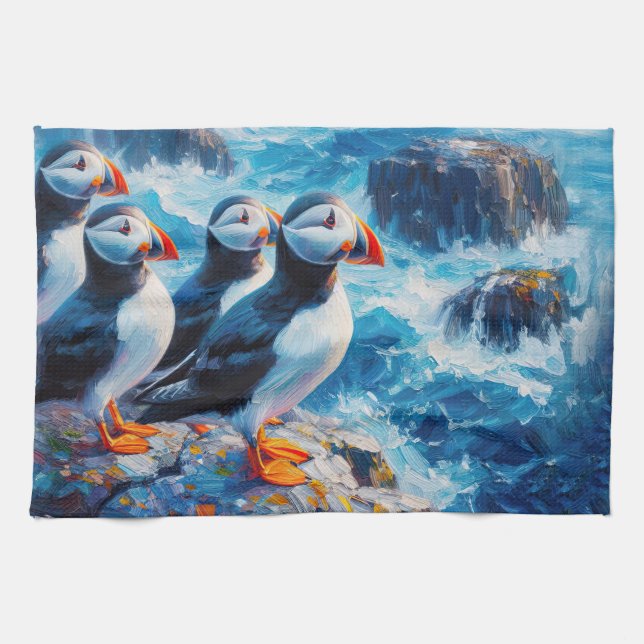 Paño De Cocina Puffins (Horizontal)