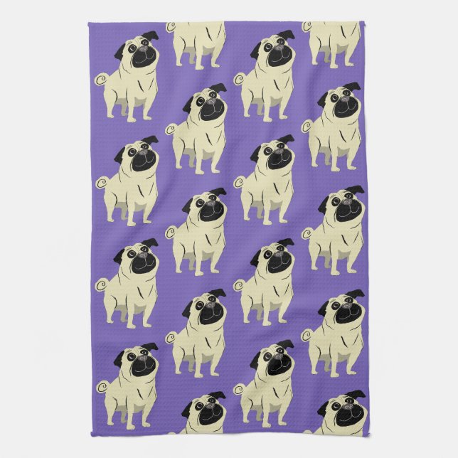Paño De Cocina Pug (Vertical)