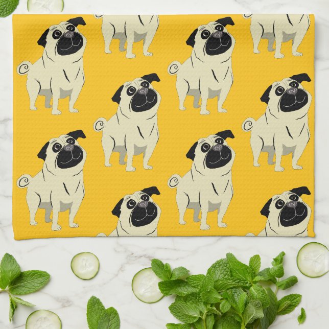 Paño De Cocina Pug (Doblado)