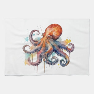 Paño De Cocina Pulpo Colorido: Capricho del Océano