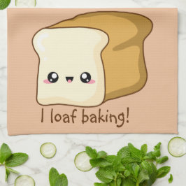 Paño De Cocina Punny, te oigo, pan kawaii