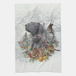 Paño De Cocina Puntero alemán de corta duración en invierno