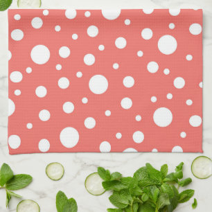 Paño De Cocina Punto de coral polka