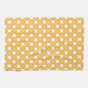 Paño De Cocina Punto de polka amarillo moderno y elegante