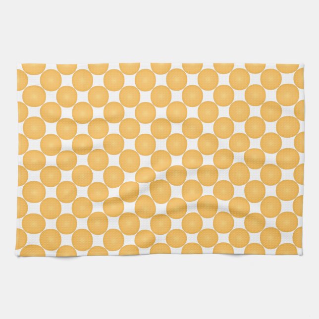 Paño De Cocina Punto de polka amarillo moderno y elegante (Horizontal)