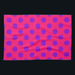 Paño De Cocina Punto de polka morado sobre cereal<br><div class="desc">Punto de polka morado sobre cereal</div>