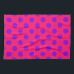 Paño De Cocina Punto de polka morado sobre cereal<br><div class="desc">Punto de polka morado sobre cereal</div>