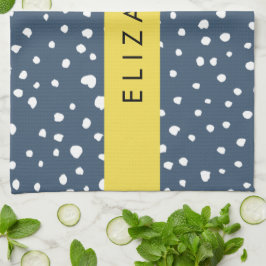 Paño De Cocina Puntos Dalmacianos Azules de la Marina, Puntos, Do