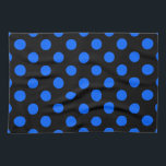 Paño De Cocina Puntos de polka azul y negro<br><div class="desc">Puntos de polka azul y negro</div>