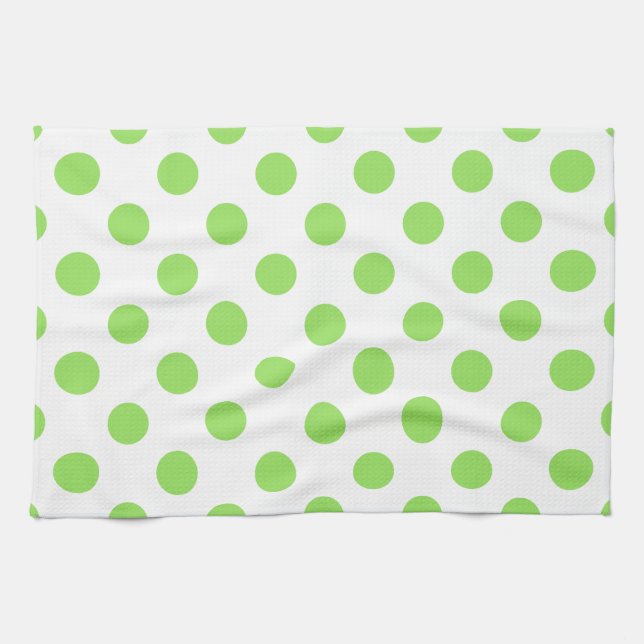 Paño De Cocina Puntos de polka blanco y limón (Horizontal)