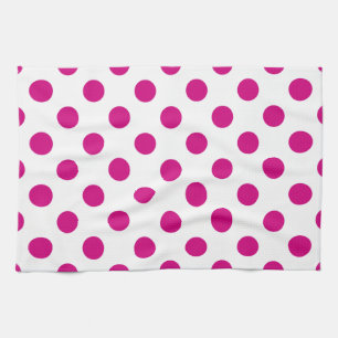 Paño De Cocina Puntos de polka de Fuchsia
