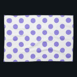 Paño De Cocina Puntos de polka periwinkle<br><div class="desc">Punto de polka perwinkle sobre fondo blanco</div>