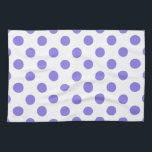 Paño De Cocina Puntos de polka periwinkle<br><div class="desc">Punto de polka perwinkle sobre fondo blanco</div>