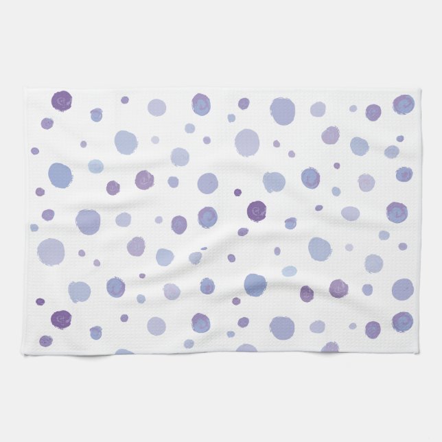 Paño De Cocina puntos de polka pintados a mano (Horizontal)