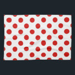 Paño De Cocina Puntos de polka rojos y blancos<br><div class="desc">Puntos de polka rojos y blancos</div>