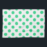 Paño De Cocina Puntos de polka verdes y blancos<br><div class="desc">Puntos de polka verdes y blancos</div>