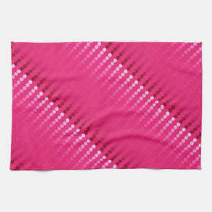 Paño De Cocina Puntos de satén - tonos fucsia rosados