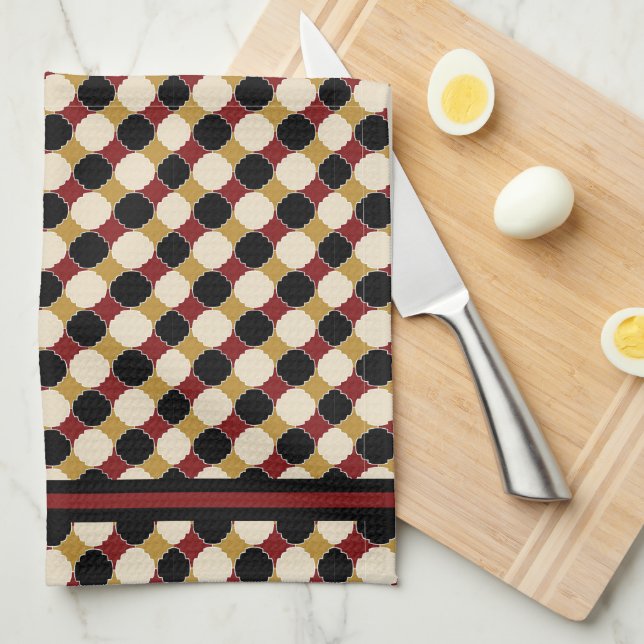 Paño De Cocina Puntos Retro Coloridos (Doblado Cuarto)