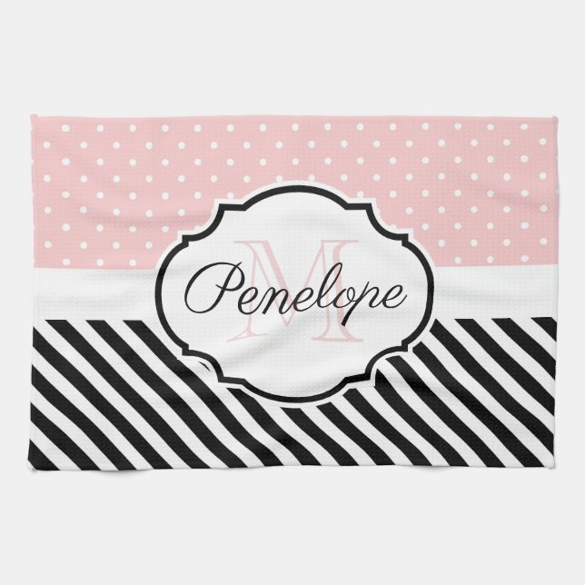 Paño De Cocina Puntos y franjas cortas (Horizontal)