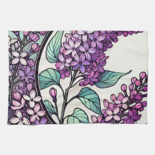 Paño De Cocina Purple Lilacs