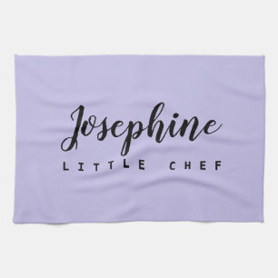 Paño De Cocina Purple Little Chef Script Name Simple personalizad