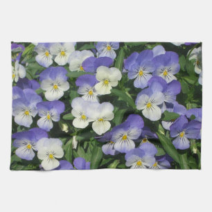 Paño De Cocina Purple Pansies Garden Floral