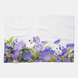Paño De Cocina Purple Wildflowers, Dreamy Soft Botanical