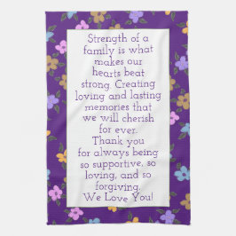 Paño De Cocina Púrpura con estampado floral