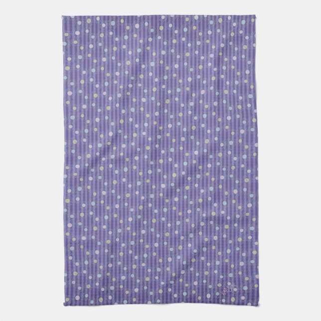 Paño De Cocina Púrpura Polkadots (Vertical)