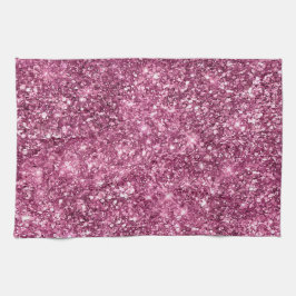 Paño De Cocina Purpurina de Pink Bokeh