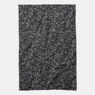 Paño De Cocina Purpurina negro chispeante
