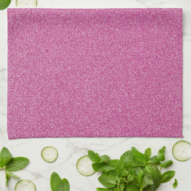 Paño De Cocina Purpurina rosado, espárrago, fondo Purpurina (Doblado)