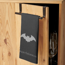 Paño De Cocina Purpurinoso Bat Halloween