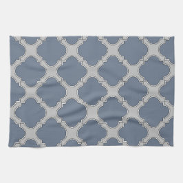 Paño De Cocina Quatrefoil azul-gris