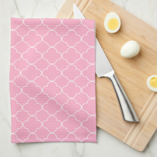Paño De Cocina Quatrefoil rosa