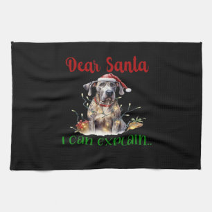 Paño De Cocina Querido Santa Puedo Explicar Great Dane Camiseta E