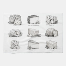 Paño De Cocina Quesos de todo el mundo