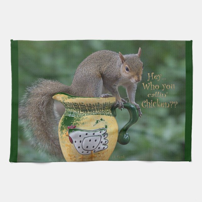 Paño De Cocina Quién usted pollo de Callin (Horizontal)