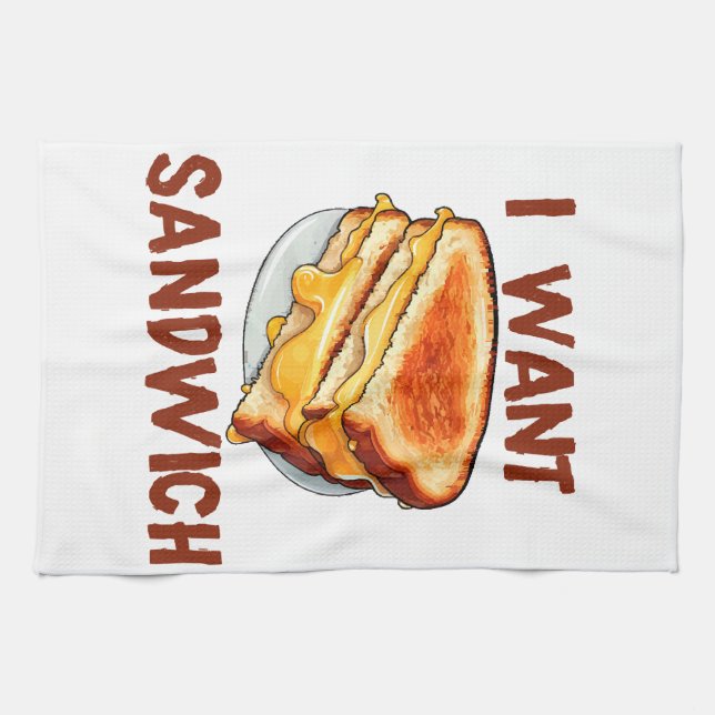Paño De Cocina Quiero Sandwich (Horizontal)