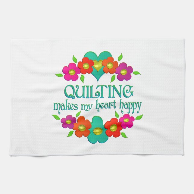 Paño De Cocina Quilting Heart Happy (Horizontal)