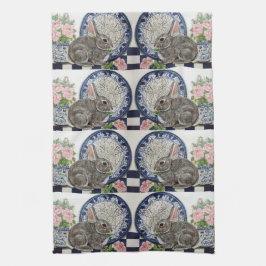 Paño De Cocina Rabbit Bunny Dedham Delft Farmhouse Rustic Cute