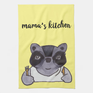 Paño De Cocina Raccoon, el Personalizado de la cocina de mamá