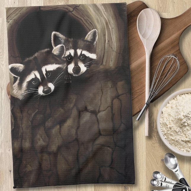 Paño De Cocina Raccoons Brown Cute Tree (Subido por el creador)