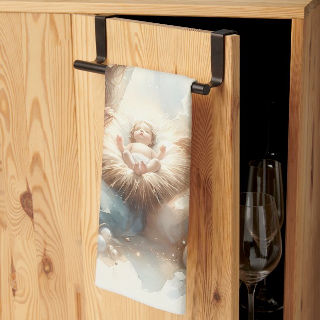 Paño De Cocina Radiant Holy Family Nativity Scene (Pliegue de tercios)