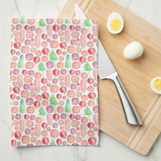 Paño De Cocina Radish Kitchen Tea Towel (Doblado Cuarto)