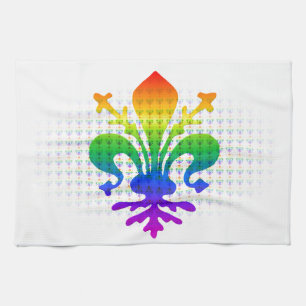 Paño De Cocina Rainbow Fleur-de-lis